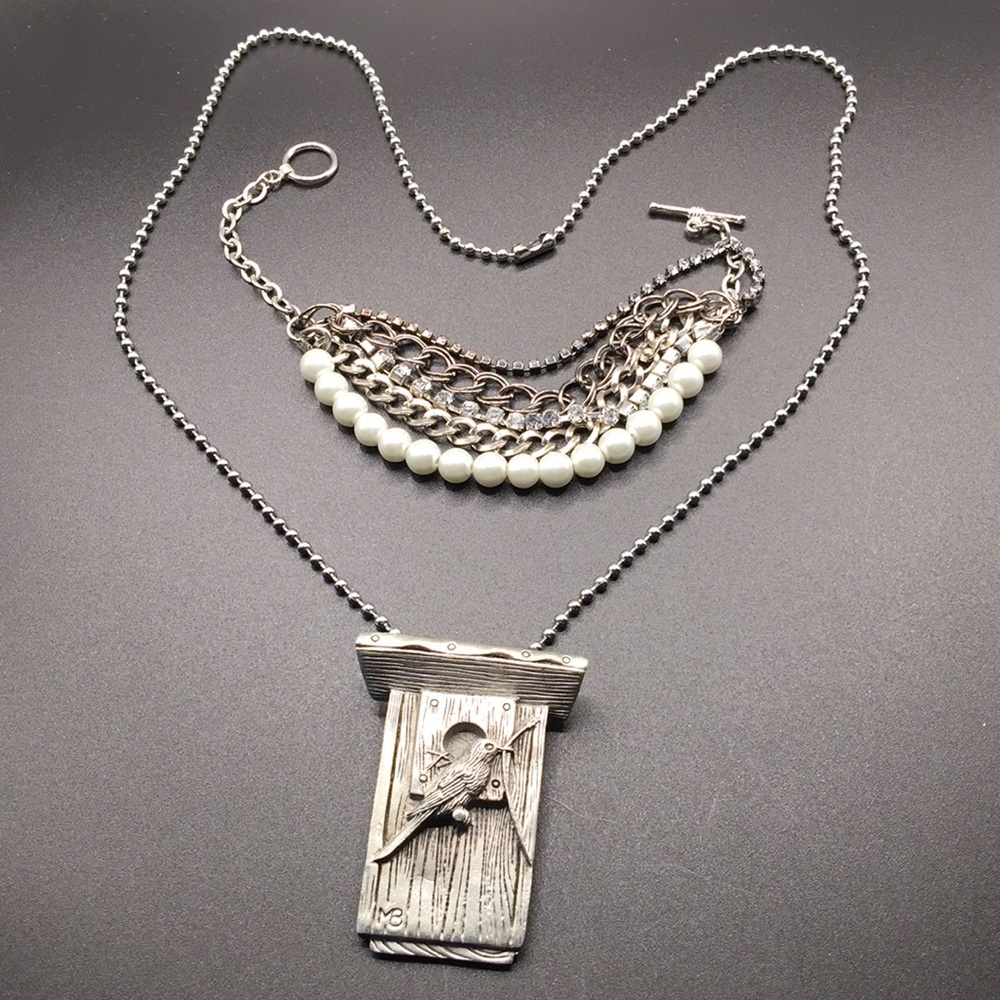 Vintage MB bird necklace, bracelet